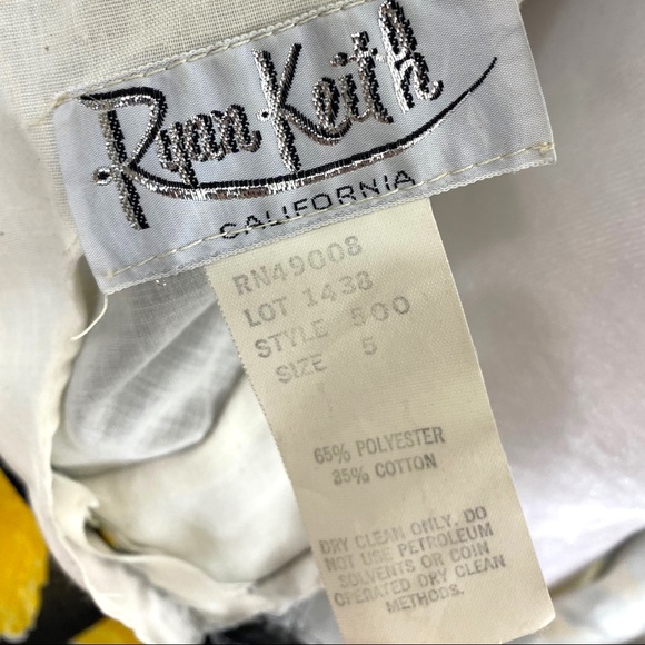 Vintage Black + Multicolor Floral Butterfly Halter Maxi Dress - Picture 7 of 8